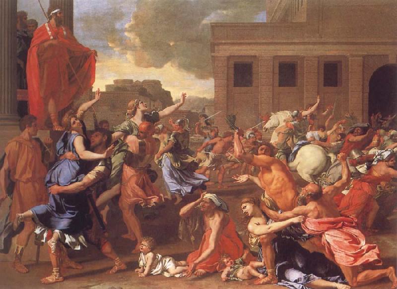 Nicolas Poussin The Abduction of the Sabine Women France oil painting art